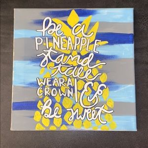 Pineapple on a canvas
